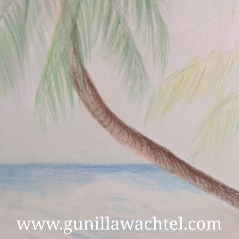 Beach study - color pencil