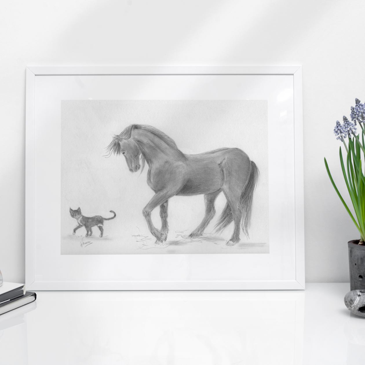 horse art print by Gunilla Wachtel