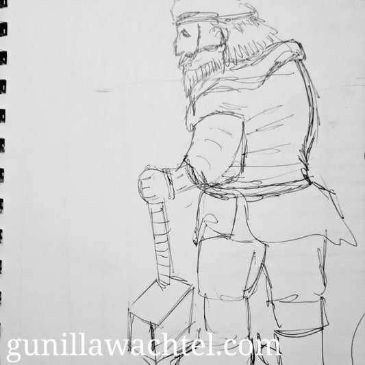 Drawing along with a YouTube video