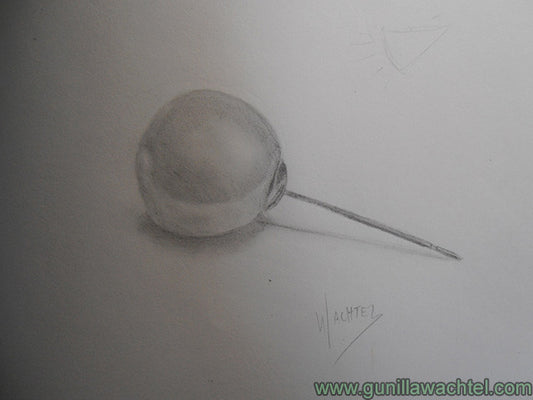Pearl Work In Progress Pencil Drawing