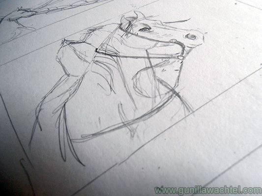 Western Horse Concept Sketch