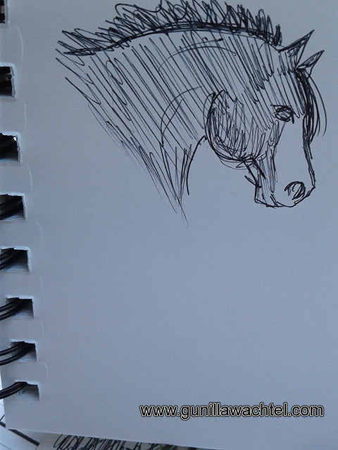 Pages from the Sketchbook - Ink Horse Sketch