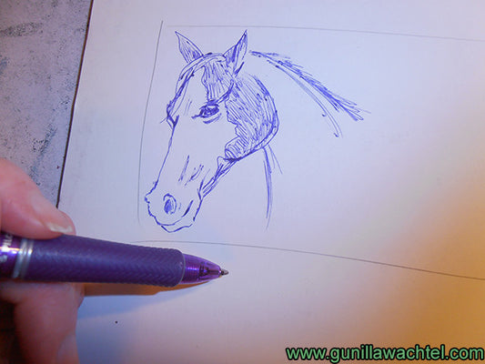Horse with Blaze - Concept Sketch Work in Progress