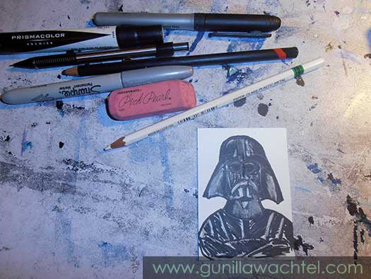 A Drawing of Darth Vader