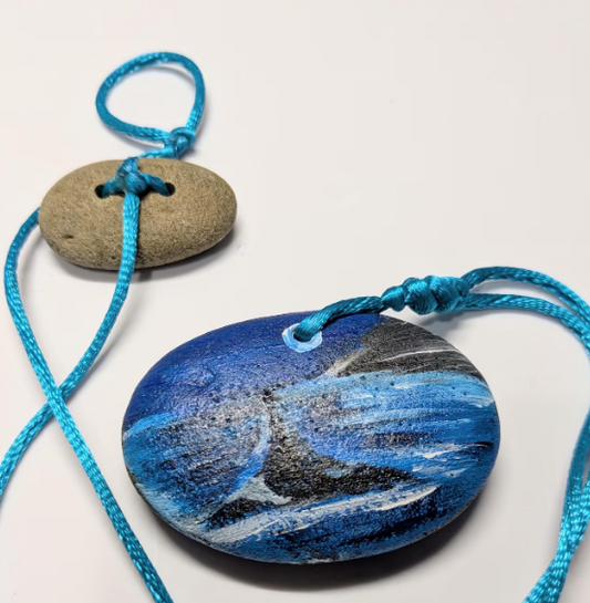 Hand Painted Orca Necklace