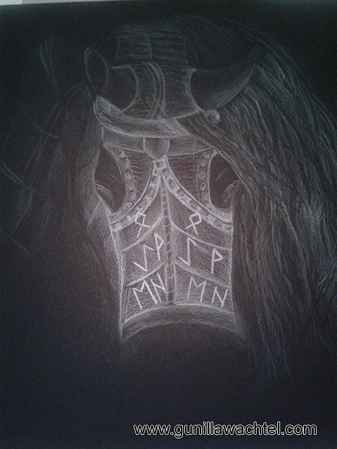 Friesian Horse Pencil Drawing
