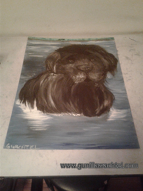 In the Archives - Newfoundland Dog Painting