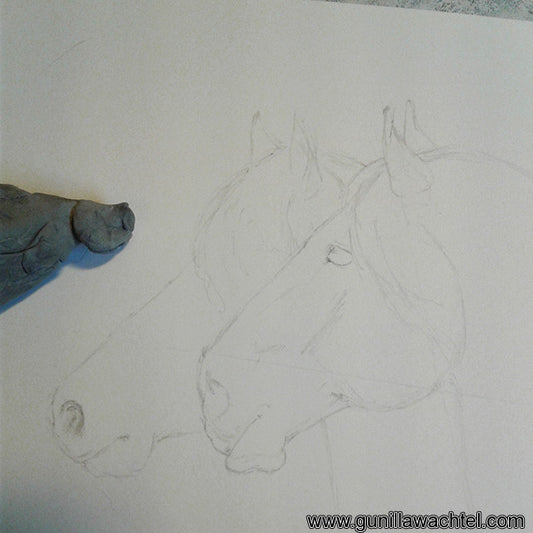 Artwork in Progress Update - Two Horses - Another Update