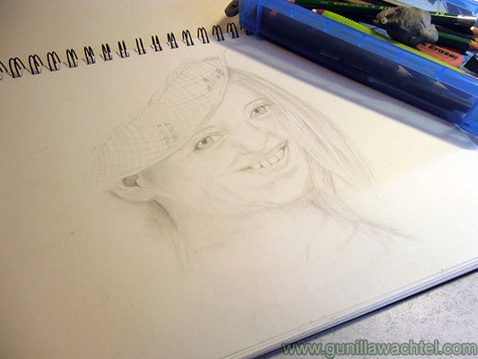 Young Girl Portrait Work In Progress