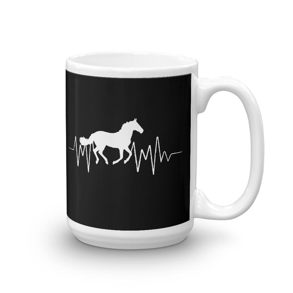 gifts for horse racer Horse heartbeat Mug
