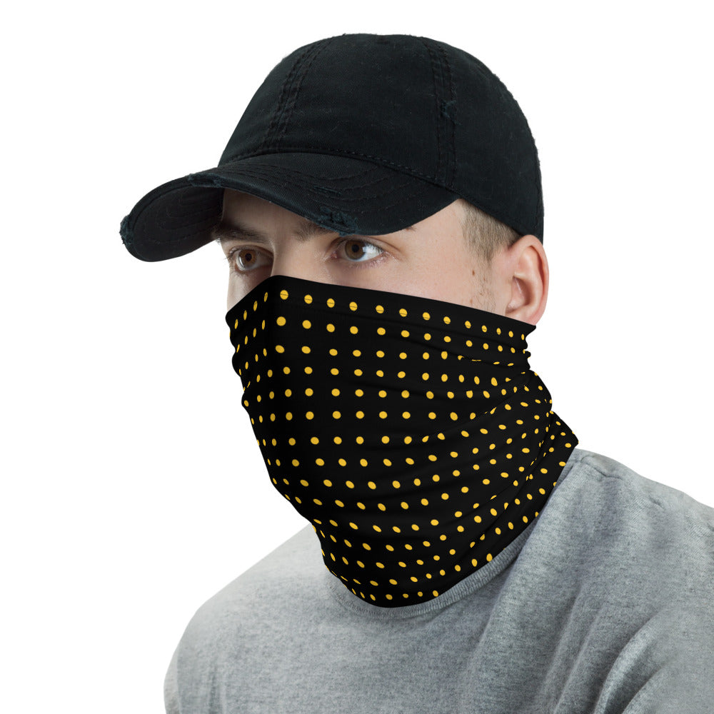 Black with yellow dots Neck Gaiter face cover