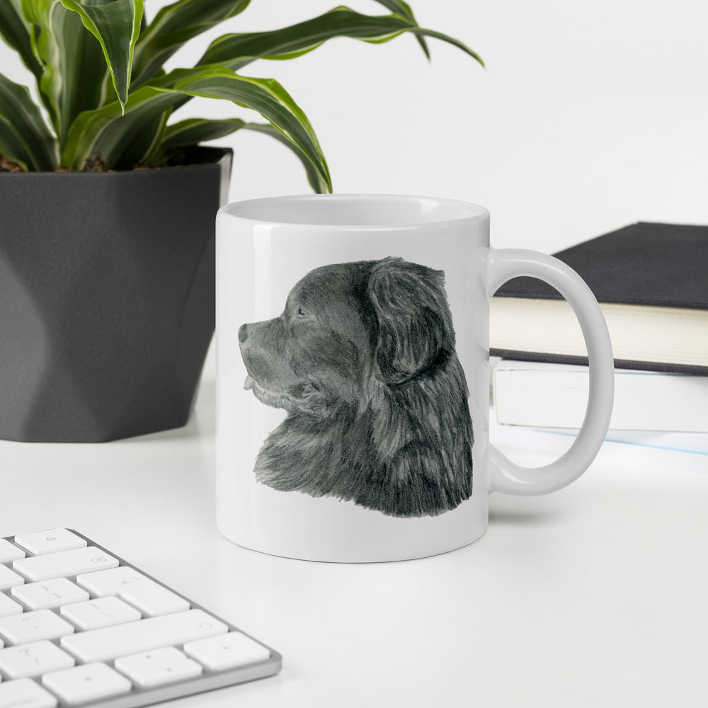 Newfoundland Dog Drawing Mug gifts for newf lovers newfie newfy
