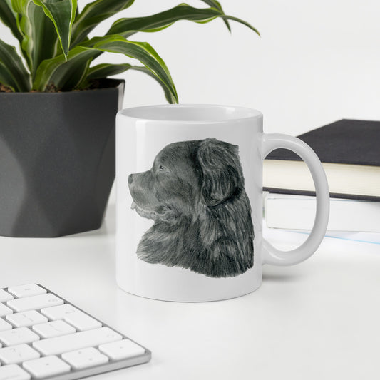 Newfoundland Dog Drawing Mug gifts for newf lovers newfie newfy