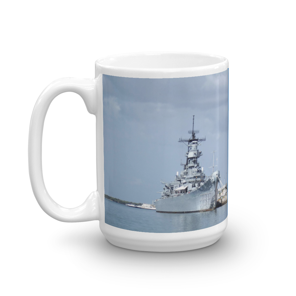 USS Missouri Pearl Harbor Oahu Hawaii Mug 15 Oz