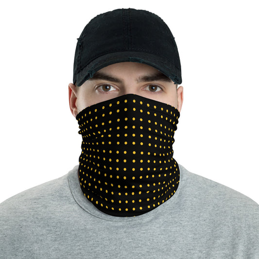 Black with yellow dots Neck Gaiter