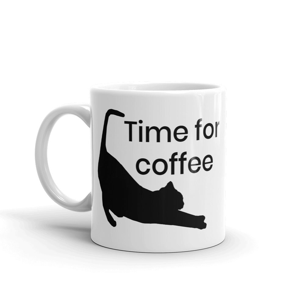 cat lover Time for coffee Cat Stretching Mug