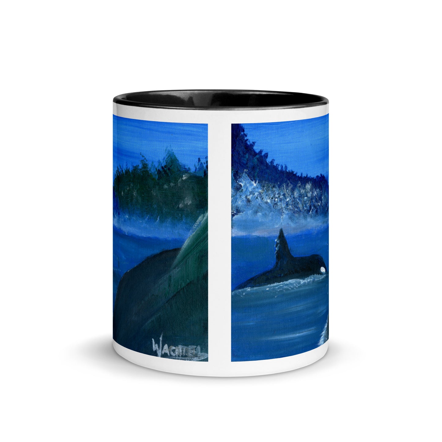 Orca painting Mug with Color Inside